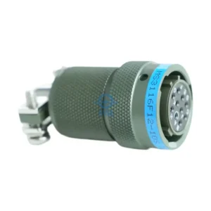 MS3116F12-10S | 10-Socket MIL-DTL-26482 Series I Straight Plug with Strain Relief (Size 12) 1 MS3116F12-10S-side-view