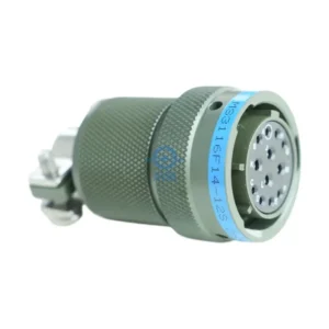 MS3116F14-12S | 12-Socket MIL-DTL-26482 Series I Straight Plug with Strain Relief (Size 14) 1 MS3116F14-12S-side-view