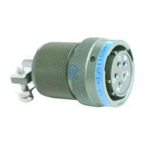 MS3116F14-5S | 5-Socket MIL-DTL-26482 Series I Straight Plug with Strain Relief (Size 14) 1 MS3116F14-5S-side-view