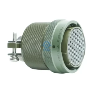PT06E22-55S(SR) | 55-Socket MIL-DTL-26482 Series I Plug with Strain Relief (Size 22) 1 PT06E22-55S(SR)-side-view