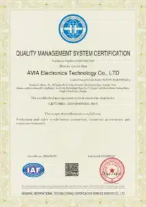 D38999/20FB35PC | MIL-DTL-38999 Series III Circular Connector - AVIA Electronics 26 ISO9001 Quality Management Systems